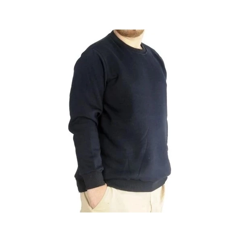 Erkek Sweatshirt Bisiklet Yaka Basic 20131 Lacivert