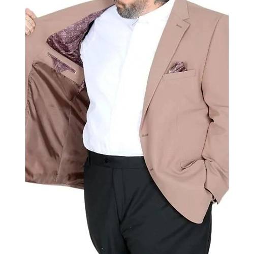 B�y�k Beden Erkek Mendi Blazer Ceket 26020 VIZON