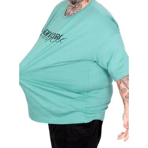 B�y�k Beden Unisex Bisiklet Yaka Tshirt New York 26204 �A�LA