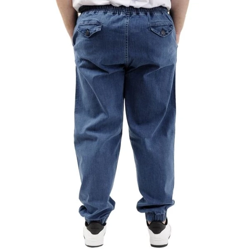 B�y�k Beden Erkek Pantolon Kot Jogger Lastikli Pa�a TORONTO 23916 Mavi