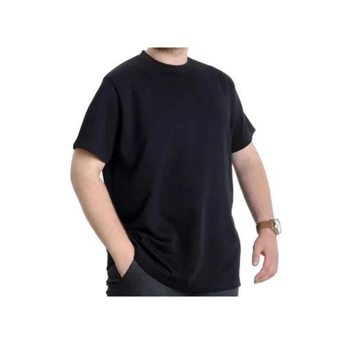 B�y�k Beden Erkek T-shirt Bisiklet Yaka INTERLOK 23162 Lacivert