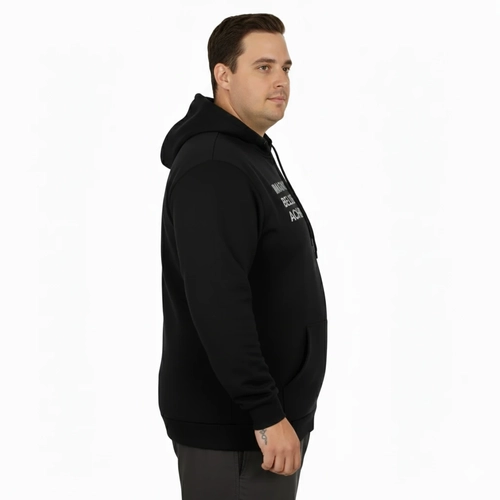 Erkek B�y�k Beden Sweat Kap�on Ferm. Bask�l� 24538 