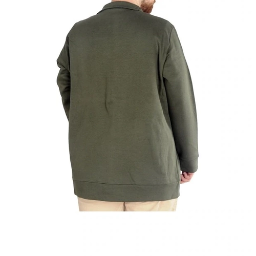 Buyuk Beden Erkek H�rka Fermuarl� Stell Dik Yaka 20571 Haki