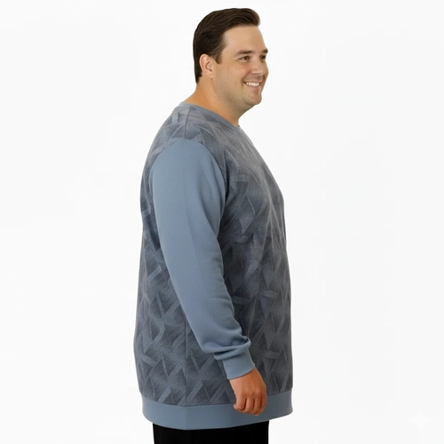 Erkek Bisiklet Sweatshirt Selanik 25819 Mavi