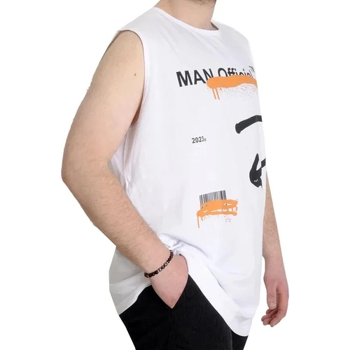 B�y�k Beden Erkek Atlet MAN 23009 Beyaz