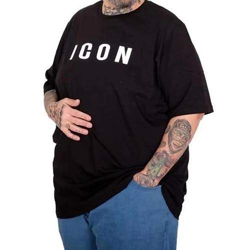 B�y�k Beden T-Sh�rt Icon 26107 SIYAH