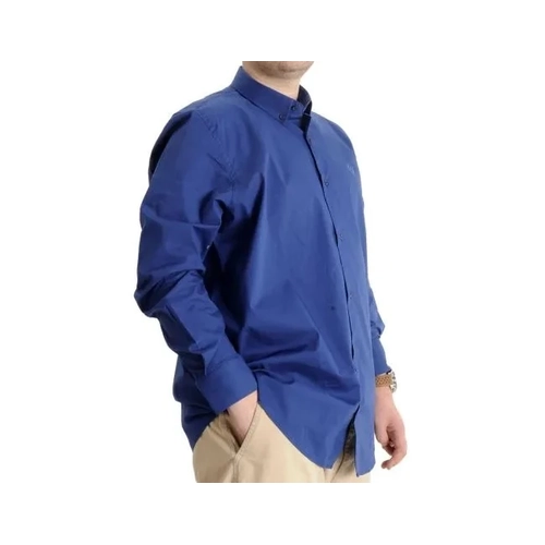 B�y�k Beden Erkek Klasik G�mlek Likral� 20351 �ndigo