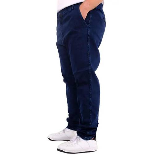 B�y�k Beden Erkek Kot Pantolon Yan Cep CHINO 18880 Mavi