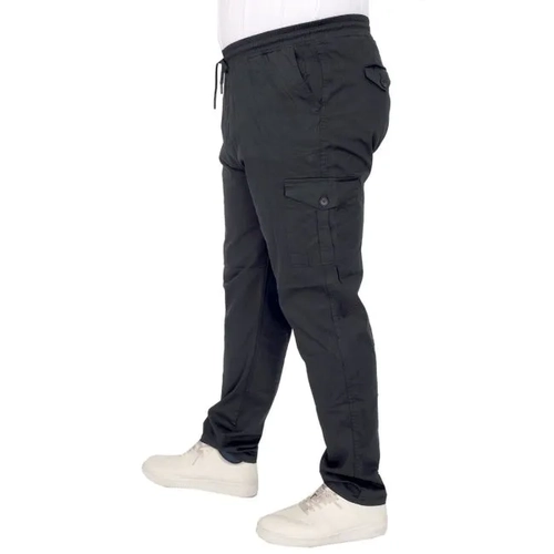 B�y�k Beden Pantolon Keten Kargo Jogger Milano 21912 Siyah