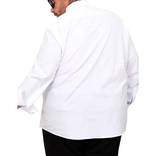 B�y�k Beden Erkek Klasik G�mlek Likral� 20351 Beyaz