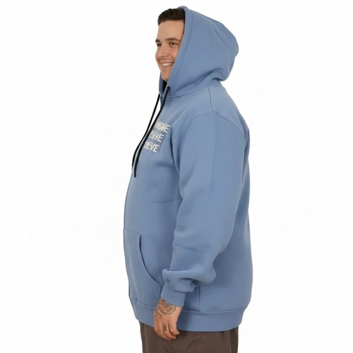 Erkek B�y�k Beden Sweat Kap�on Ferm. Bask�l� 24538 