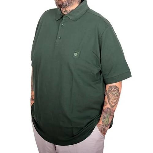 Battal Beden Erkek Tshirt Polo Yaka Nak��l� Klasik Pike 20553 Nefti