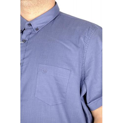 B�y�k Beden Keten Likral� G�mlek Cepli 20389 �ndigo