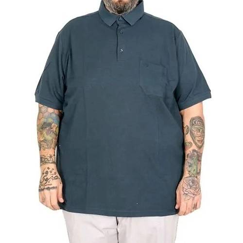 B�y�k Beden Polo Cepli Klasik Ti��rt 20552 PETROL YES�L�