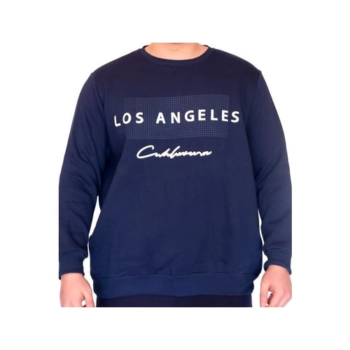 Sweatshirt Bisiklet Yaka LOS ANGELES U24561 �ndigo