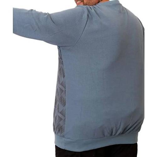 Erkek Bisiklet Sweatshirt Selanik 25819 Mavi