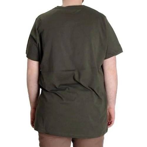 B�y�k Beden Erkek Tshirt Bisiklet Yaka Basic 20031 Haki