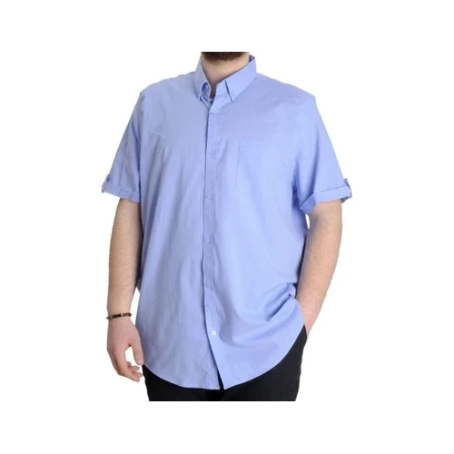 B�y�k Beden Keten Likral� G�mlek Cepli 20389 Koyu Mavi