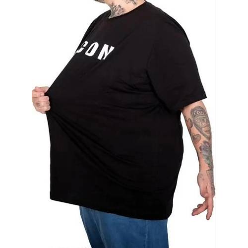 B�y�k Beden T-Sh�rt Icon 26107 SIYAH