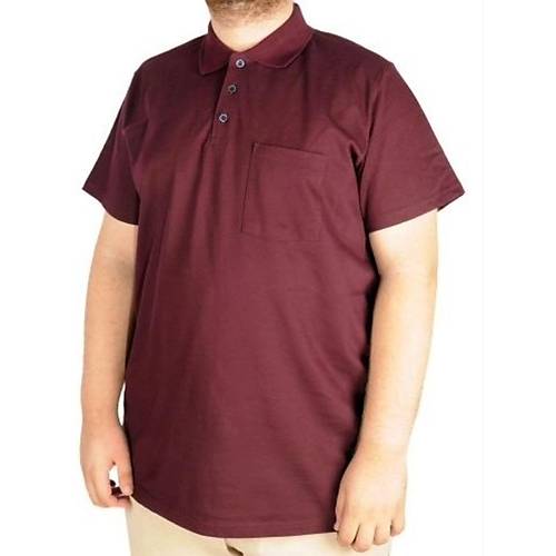 B�y�k Beden Erkek T-Shirt  Polo Yaka Cepli Klasik 20550 M�rd�m