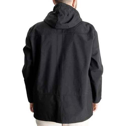 B�y�k Beden Erkek Kap��onlu Mont Waterproof Softshell 21235 Siyah