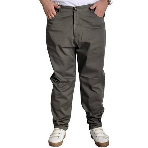 B�y�k Beden Pantolon Keten 5cep Milano Classic 20902 Haki