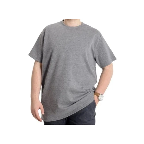 B�y�k Beden Erkek T-shirt Bisiklet Yaka INTERLOK 23162 Grimelanj