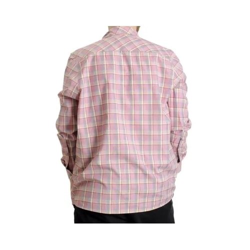 B�y�k Beden Erkek G�mlek Ekose Uzun Kollu 23300 Koyu Bordo