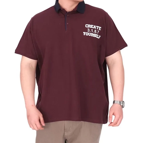 B�y�k Beden Erkek T-Shirt Polo Yaka YOURSELF 25310 M�rd�m