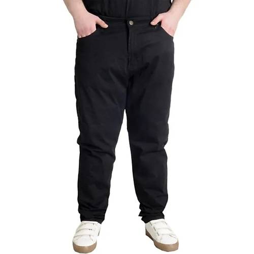 B�y�k Beden Erkek Pantolon Keten Milano Klasik 20902 Siyah
