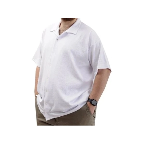 B�y�k Beden Erkek G�mlek Apas Yaka JAKAR U24380 Beyaz