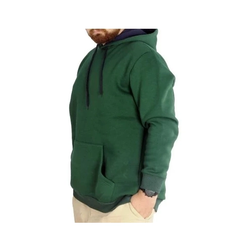 Erkek Sweatshirt Kap�onlu Pocket Basic 20562 Nefti