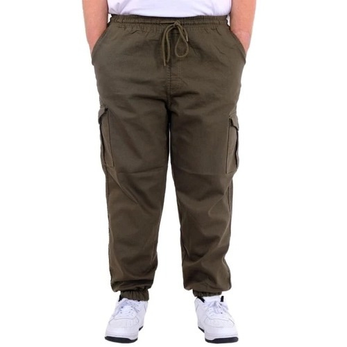 B�y�k Beden Erkek Gabardin Kargo Jogger Pantolon Do�a 21927 Haki