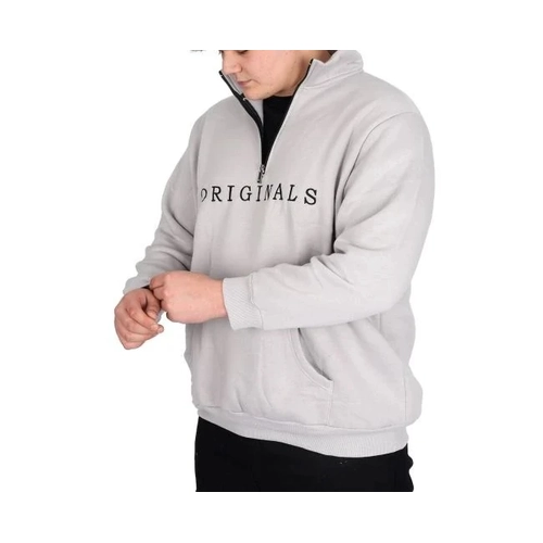 B�y�k Beden Erkek Sweat Dik Yaka Or�g�nals 24543 Grimelanj