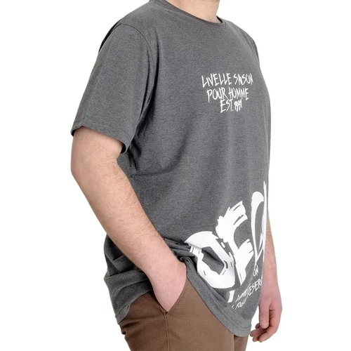 B�y�k Beden Erkek T-shirt UVELLE SAISON 23112 Antramelanj