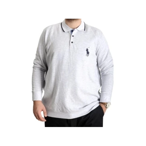 B�y�k Beden Erkek Sweat Polo Selanik Horse 23442 Karmelanj