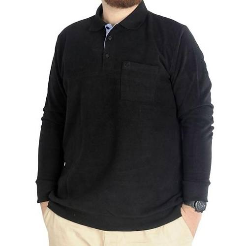 Erkek Sweat Polo Cepli Selanik Basic 20441 Siyah
