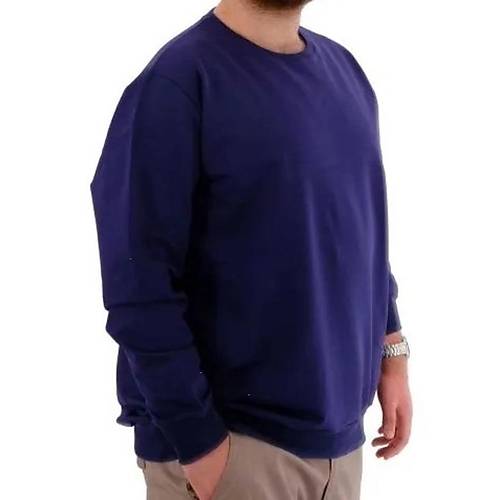 B�y�k Beden Erkek Sweat B�s Yaka U24174 �ndigo