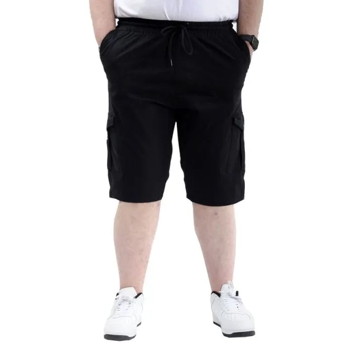 B�y�k Beden Erkek Kapri Kargo Cepli Beli Ba�lamal� VALENCIA 21404 Siyah