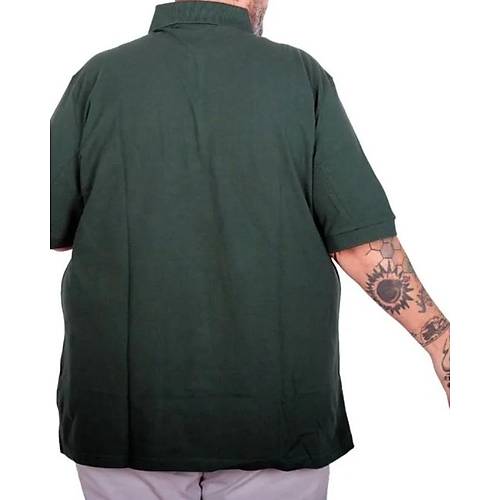 Battal Beden Erkek Tshirt Polo Yaka Nak��l� Klasik Pike 20553 Nefti