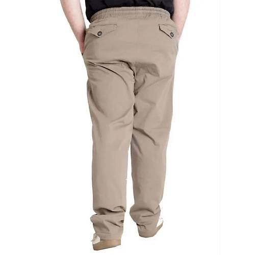 B�y�k Beden Pantolon Keten Jogger Milano 21913 Bej