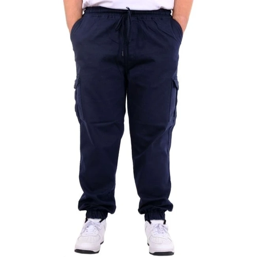 B�y�k Beden Erkek Gabardin Kargo Jogger Pantolon Do�a 21927 Lacivert