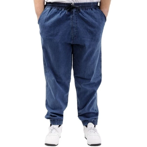 B�y�k Beden Erkek Pantolon Kot Jogger Lastikli Pa�a TORONTO 23916 Mavi