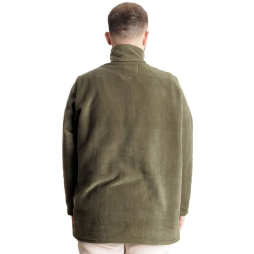 Erkek Sweat Polo Yaka Yar�m Fermuarl� Polar 22548 Haki