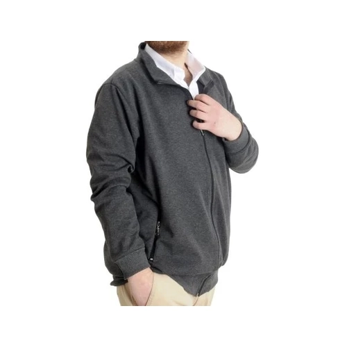 Buyuk Beden Erkek H�rka Fermuarl� Stell Dik Yaka 20571 Antramelanj