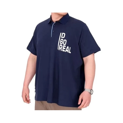 B�y�k Beden Erkek T-Shirt Polo Yaka REAL 25309 �ndigo