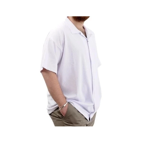 B�y�k Beden Erkek G�mlek Apas Yaka JAKAR U24380 Beyaz