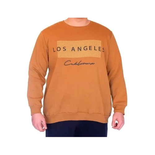 B�y�k Beden Sweatshirt Bisiklet Yaka 3 �plik 24561 Camel