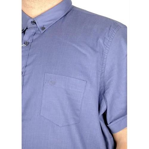 B�y�k Beden Keten Likral� G�mlek Cepli 20389 �ndigo