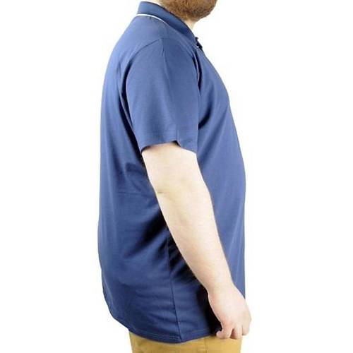 B�y�k Beden T Shirt Polo Likral� S�prem Cepli 21558 Indigo